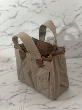 Classic Beige Mini Tote Bag - Unbranded